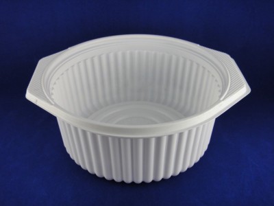 CS-128 PP Round White Bowl w/ PP Lid